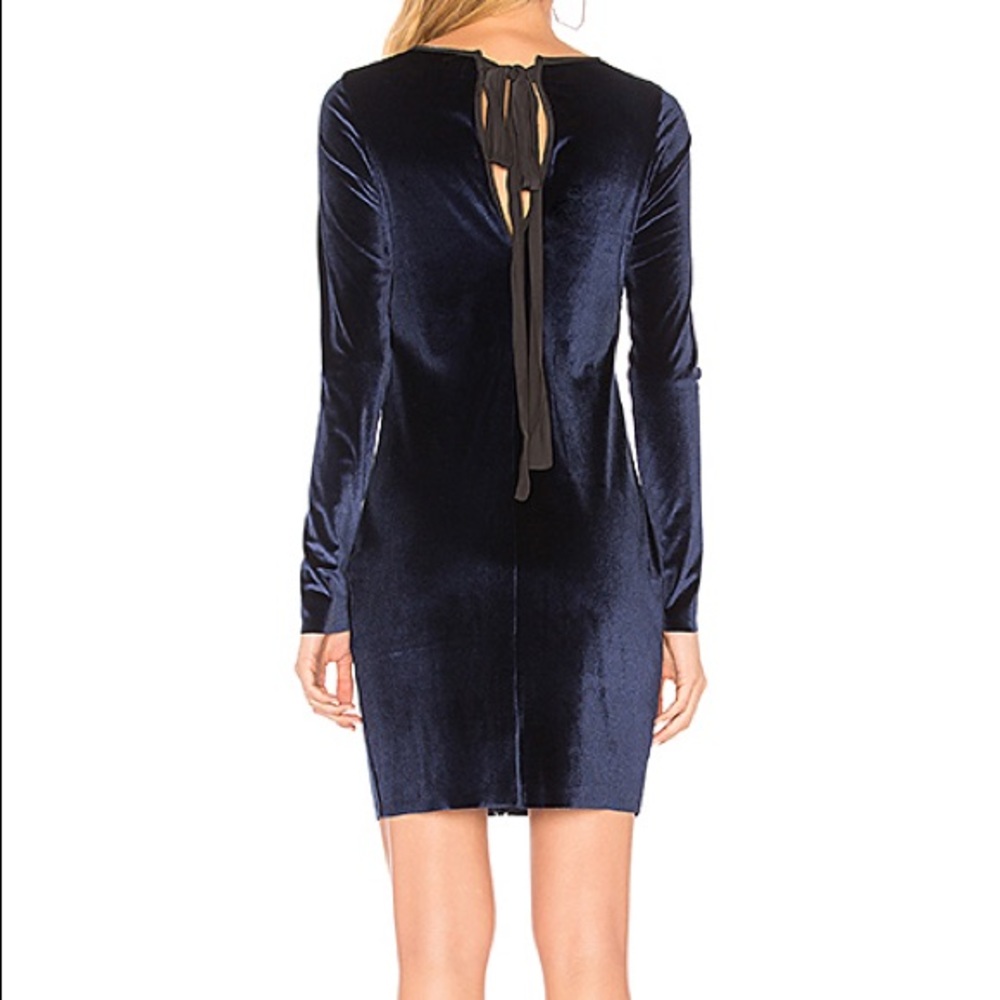 Calvin Rucker Long Sleeve Tie Back Velvet Dress - Picture 2 of 5